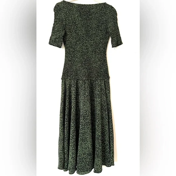 Proenza Schouler Black and Green Midi Dress - Picture 6 of 11